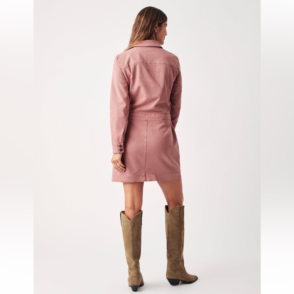 Faherty Rose Button-Up Jean Dress ๐ - Picture 4 of 12